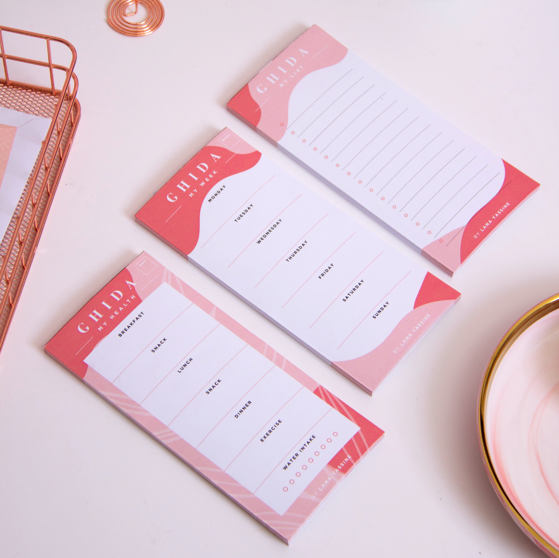 Personalized Pink Planner & Note Pad - By Lana Yassine