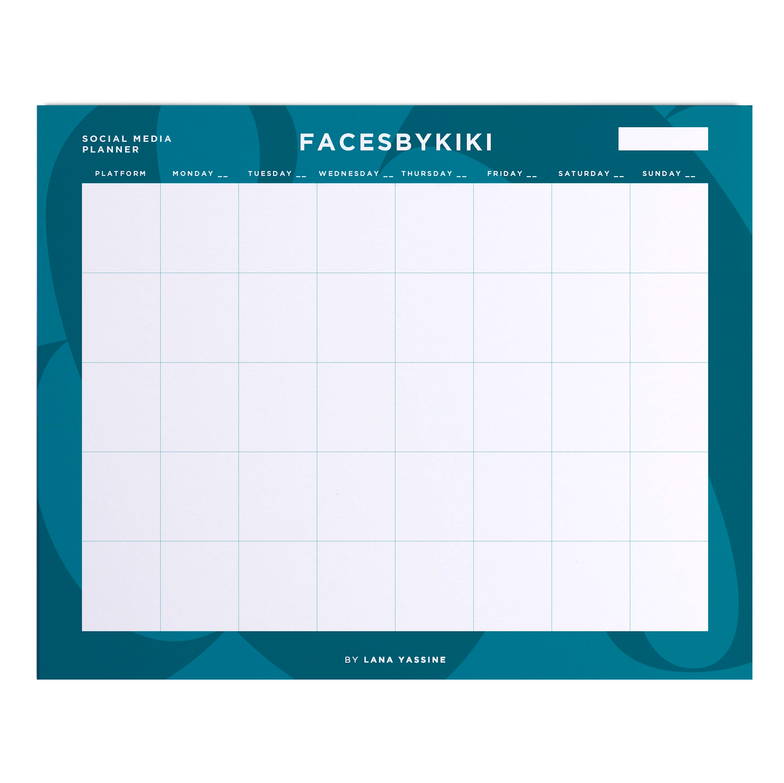 Colorful Social Media Desk Planner