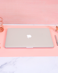 Pink & Blue Leather Desk Pad