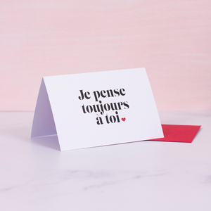 "Toujours À toi" Mini Greeting Card