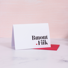 Load image into Gallery viewer, &quot;Bmout Fik&quot; Mini Greeting Card
