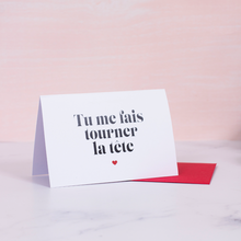 Load image into Gallery viewer, &quot;Tourner La Tête&quot; Mini Greeting Card
