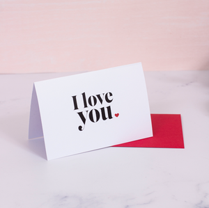 "I Love You" Mini Greeting Card