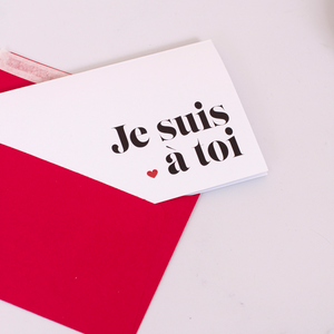 "Je Suis À Toi" Mini Greeting Card