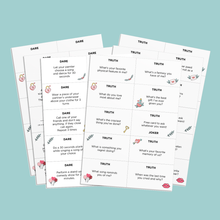 Load image into Gallery viewer, Couples Truth or Dare Free Printable
