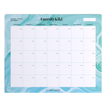 Load image into Gallery viewer, Turquoise Marble Social Media Desk Planner
