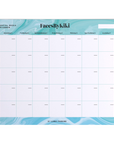 Turquoise Marble Social Media Desk Planner