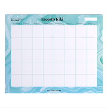 Load image into Gallery viewer, Turquoise Marble Social Media Desk Planner
