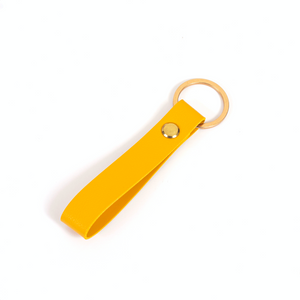Yellow Leather Keychain