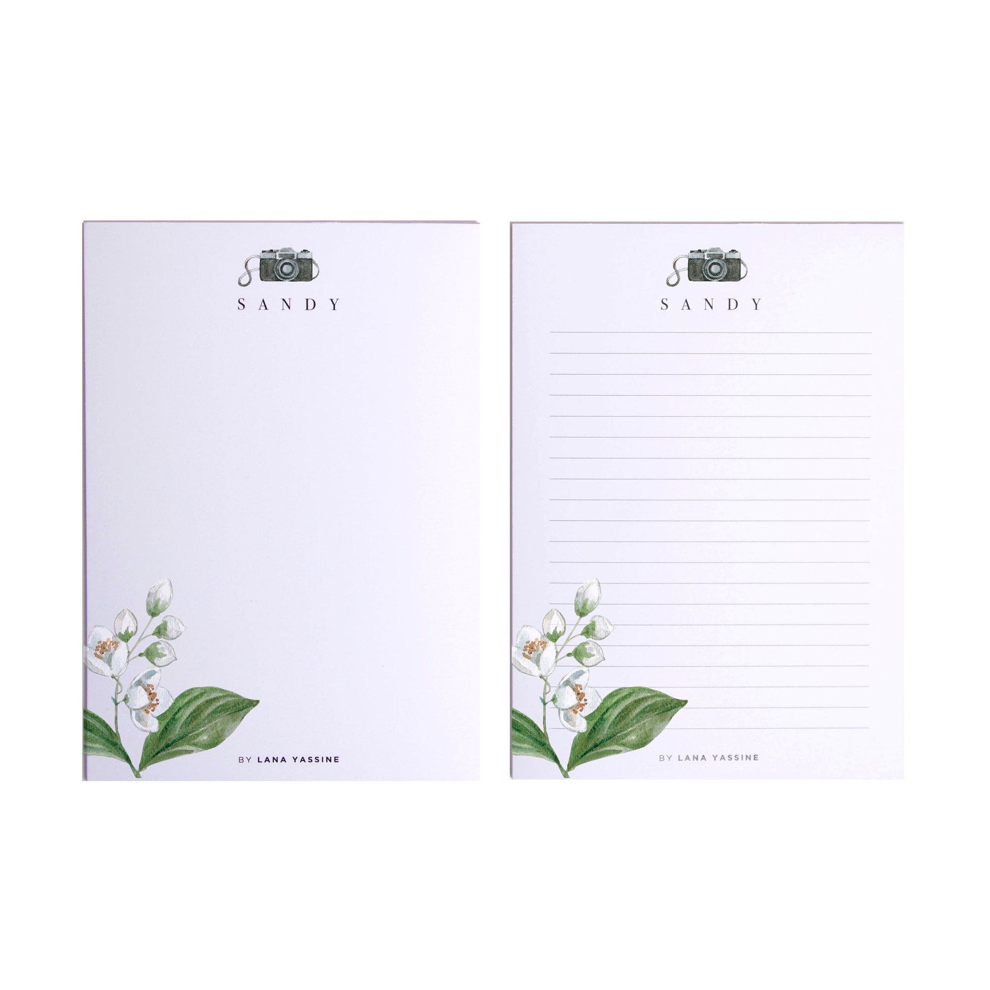 Personalized Photography Note Pad - By Lana Yassine