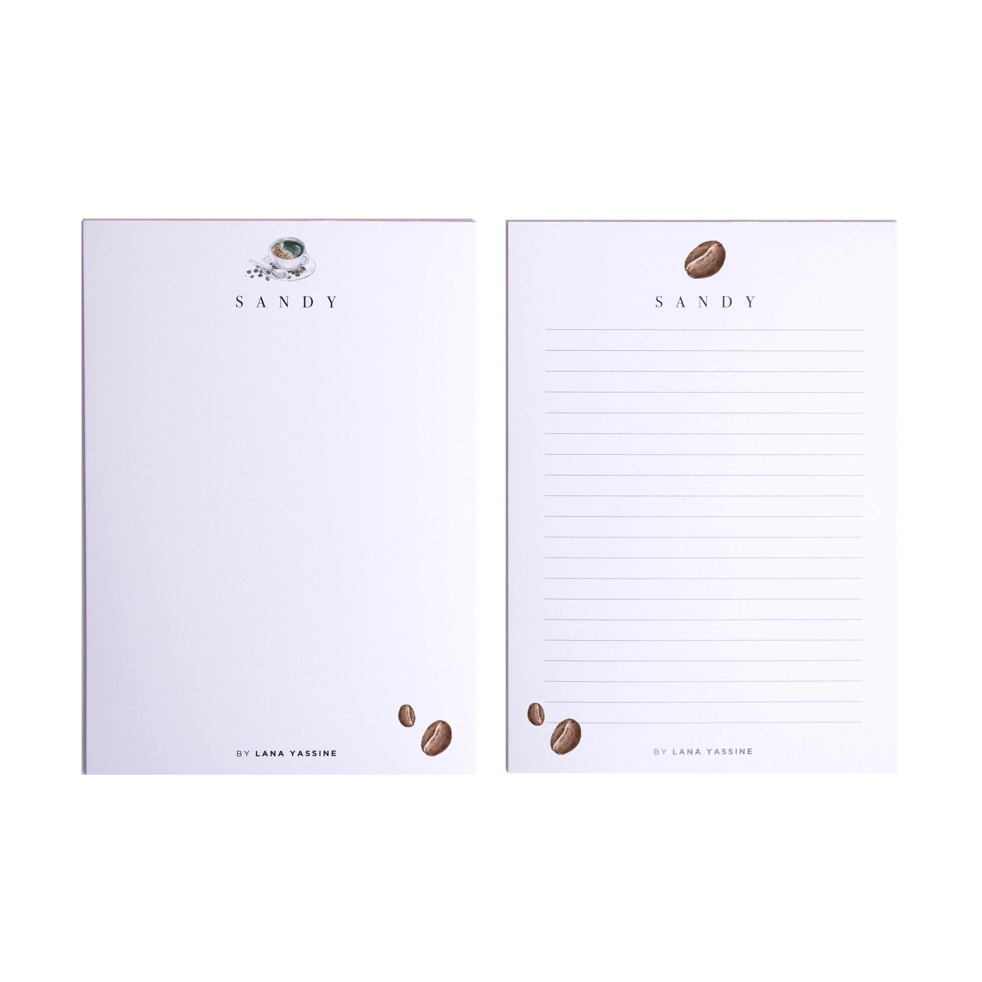 Personalized Coffee Note Pad - By Lana Yassine