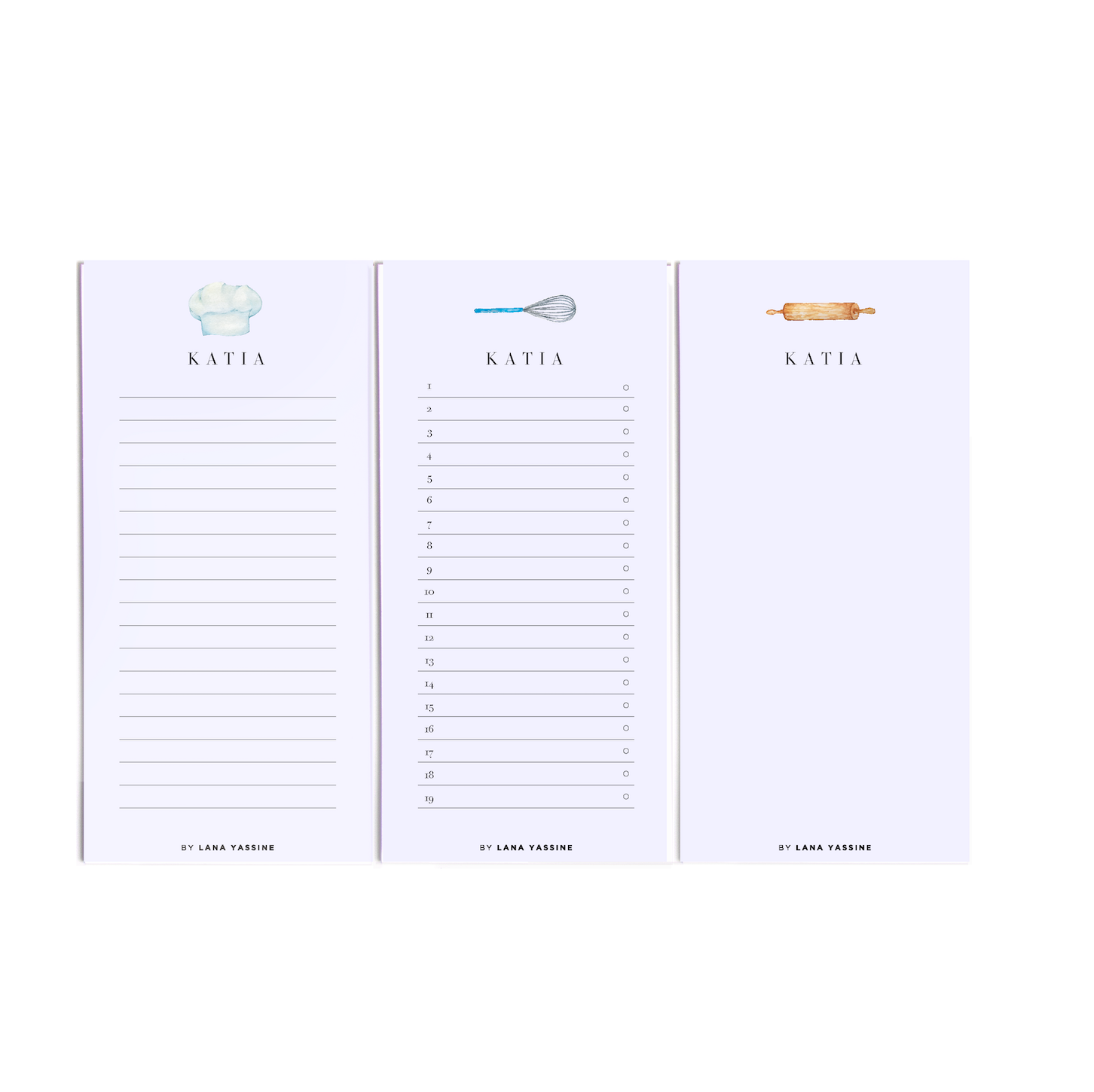 Personalized Cooking & Baking Note Pad - By Lana Yassine