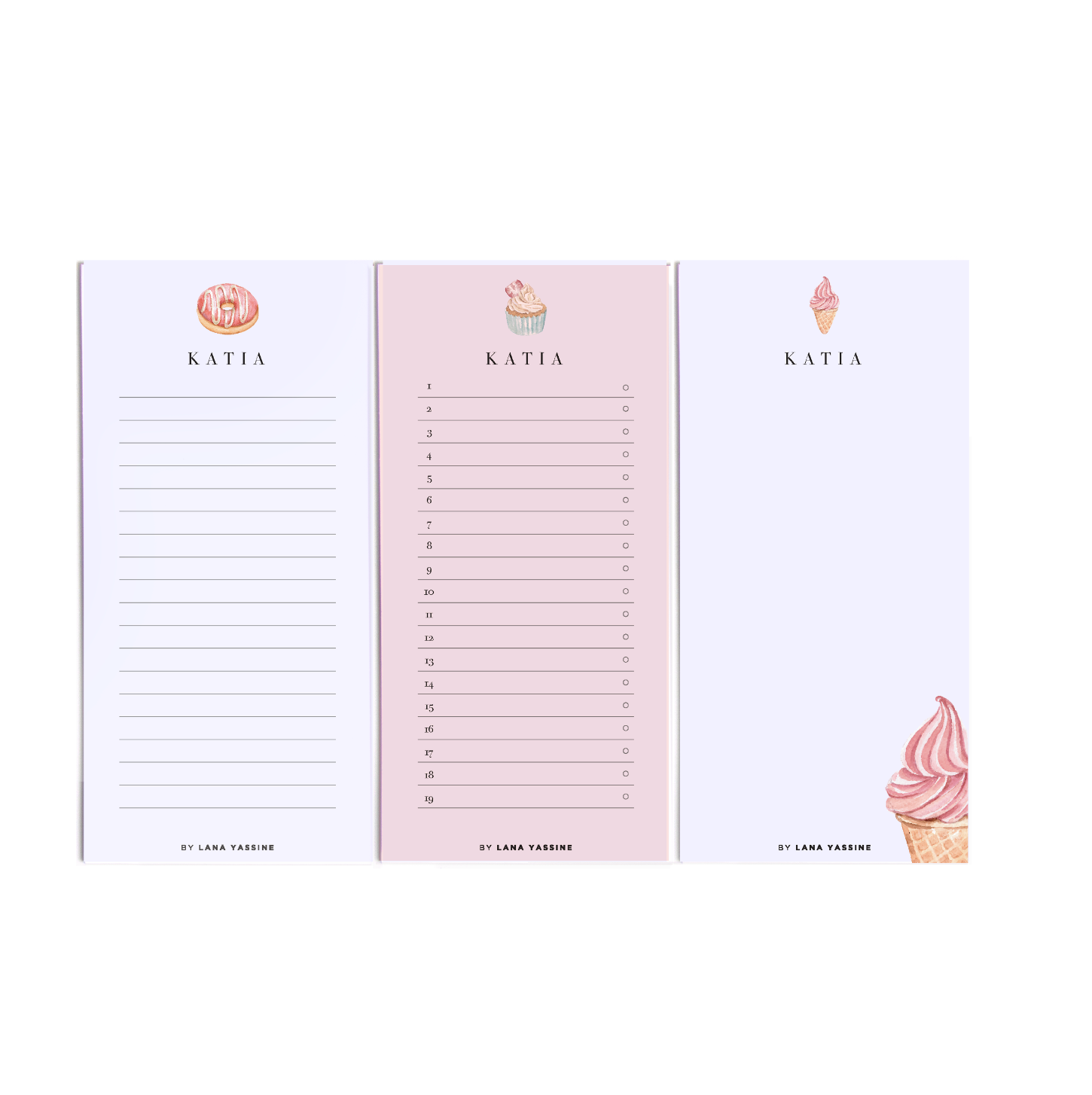 Personalized Desserts Note Pad - By Lana Yassine