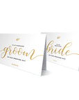 Bride & Groom Gold Greeting Cards