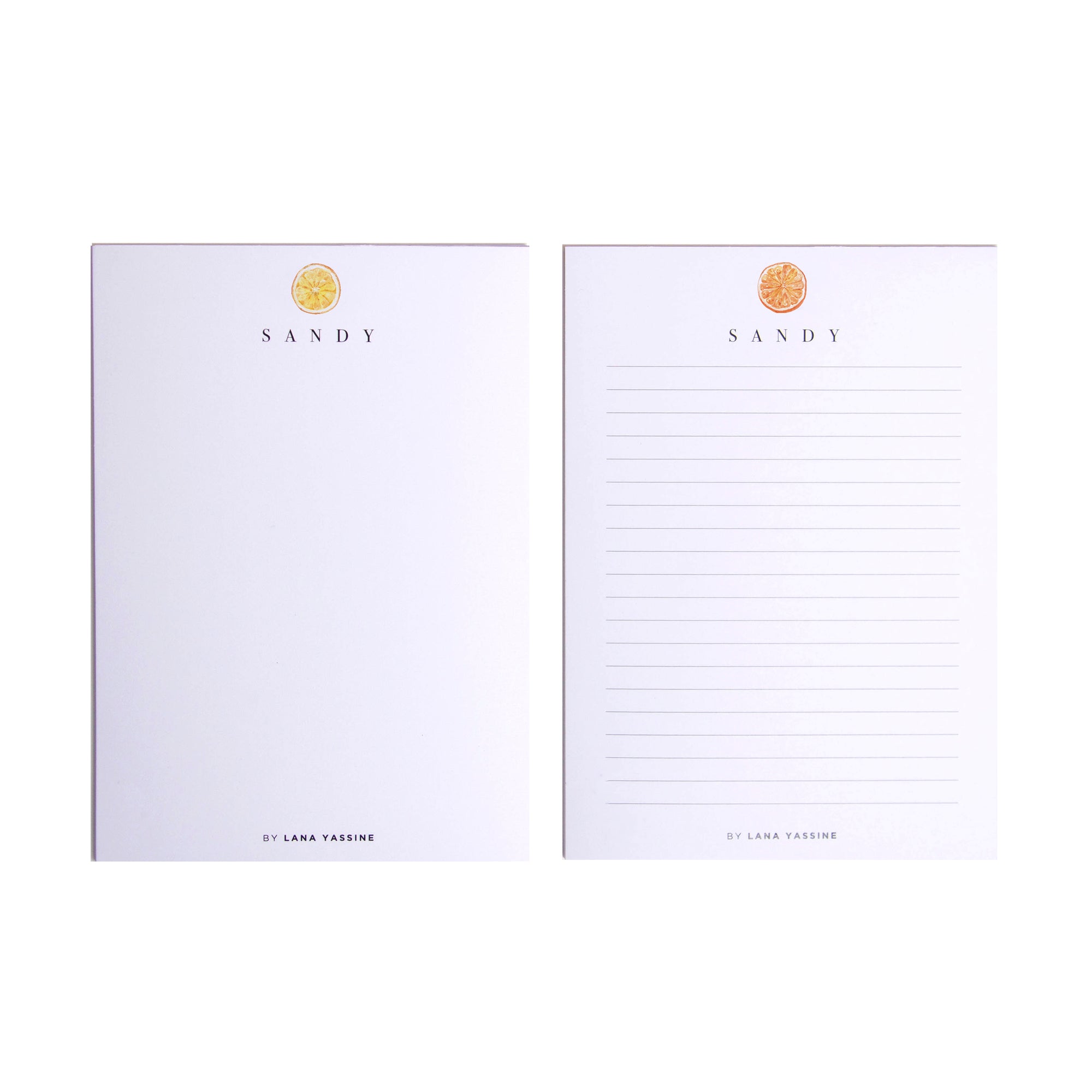 Personalized Lemon Note Pad - By Lana Yassine