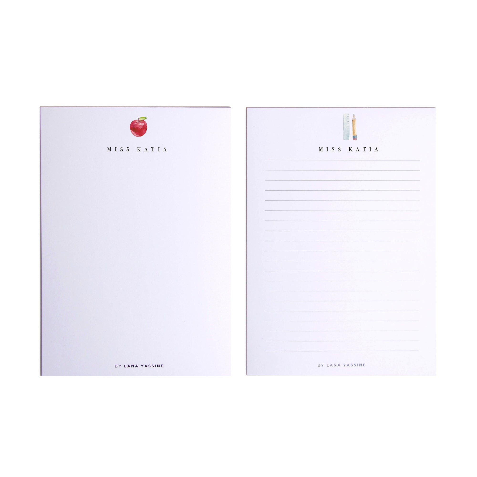 Personalized Teacher Note Pad - By Lana Yassine