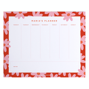 Flowers Weekly Desk Planner