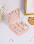 Pink Leather Jewelry Box