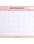 Pastel Monthly Desk Planner