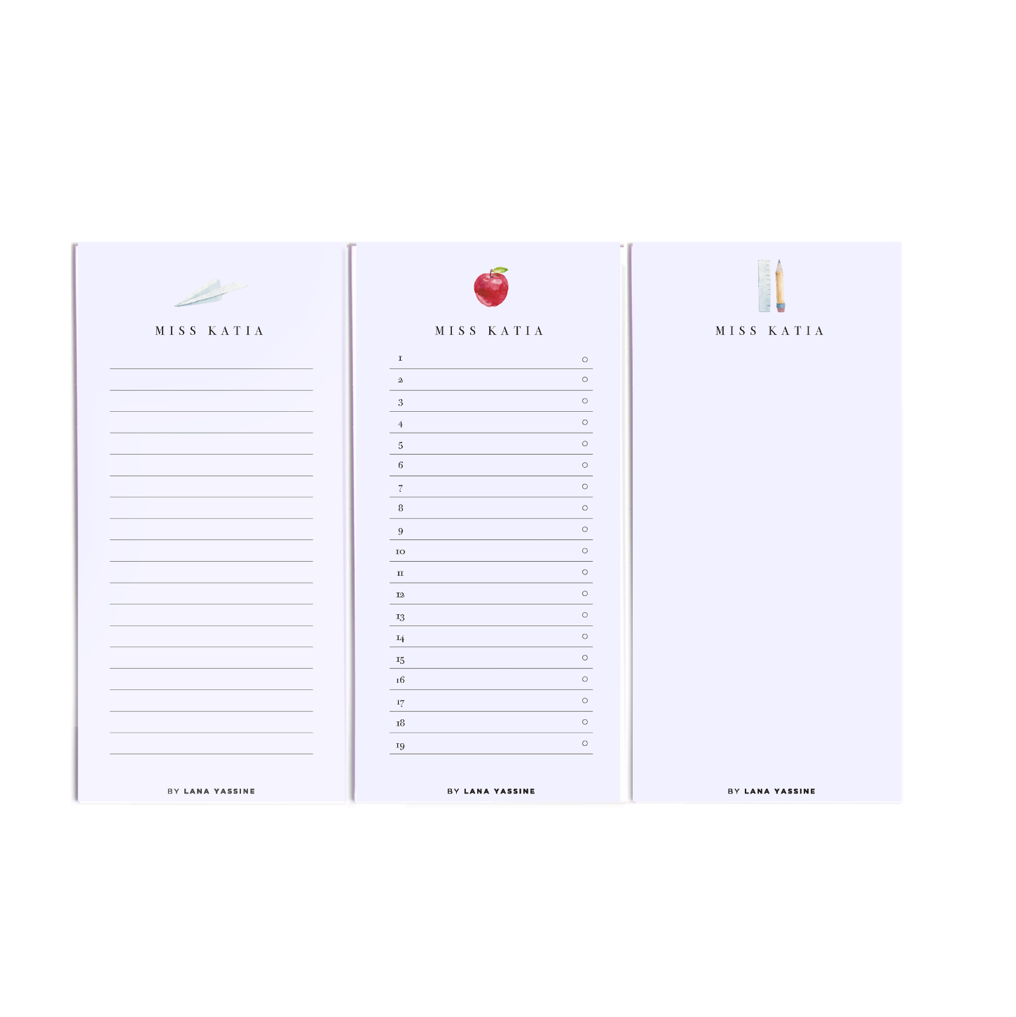 Personalized Teacher Note Pad - By Lana Yassine