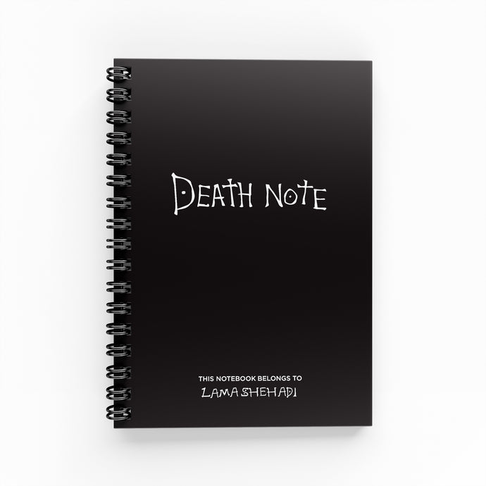 Death Note Theme Lined Notebook - By Lana Yassine