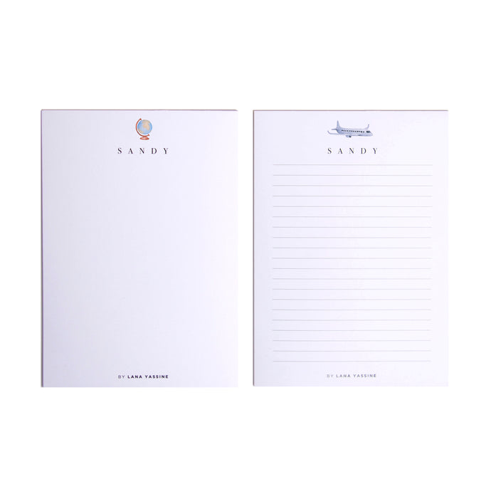 Personalized Travel Note Pad - By Lana Yassine