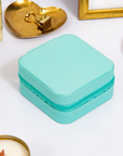 Turquoise Leather Jewelry Box