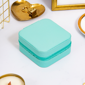 Turquoise Leather Jewelry Box