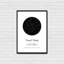 Load image into Gallery viewer, Star Map Frame Wall Art - By Lana Yassine
